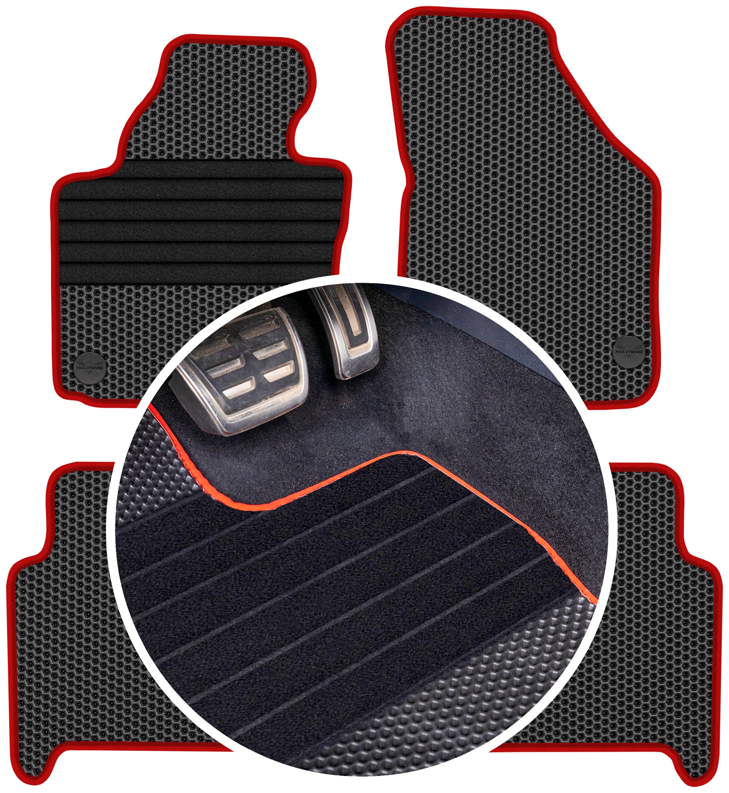Vw Touran I 5os 2003-2010 Gumové rohože Eva Eternity Plastry Medu