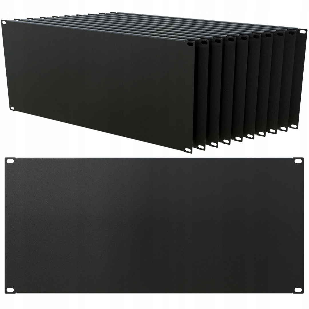 Zestaw 10x Maskownica Rack 19" 5U Panel Maskujący do Szafy Rack Czarny