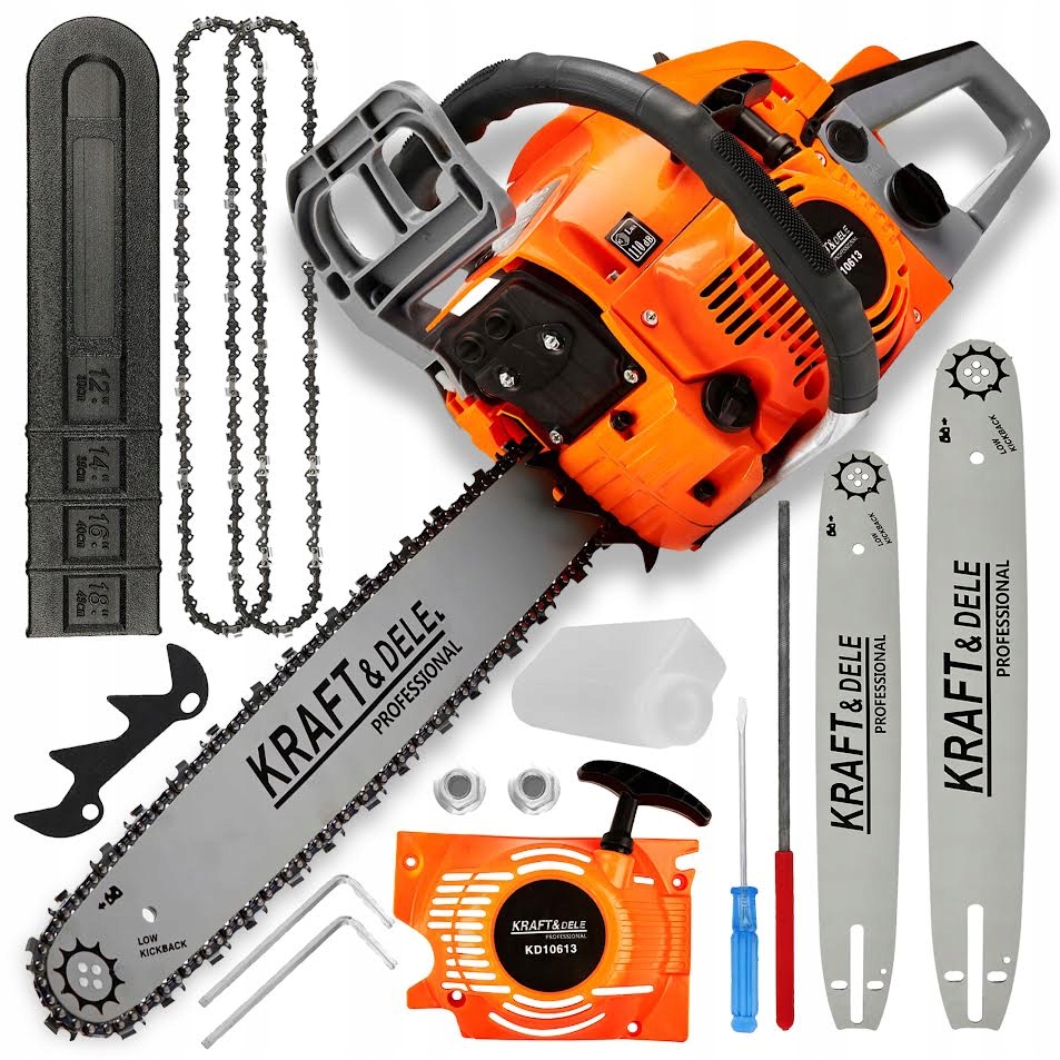 PIŁA SPALINOWA PILARKA ŁAŃCUCHOWA 5,9 KM 58CM3 2 X PROWADNICA 2 X ŁAŃCUCH