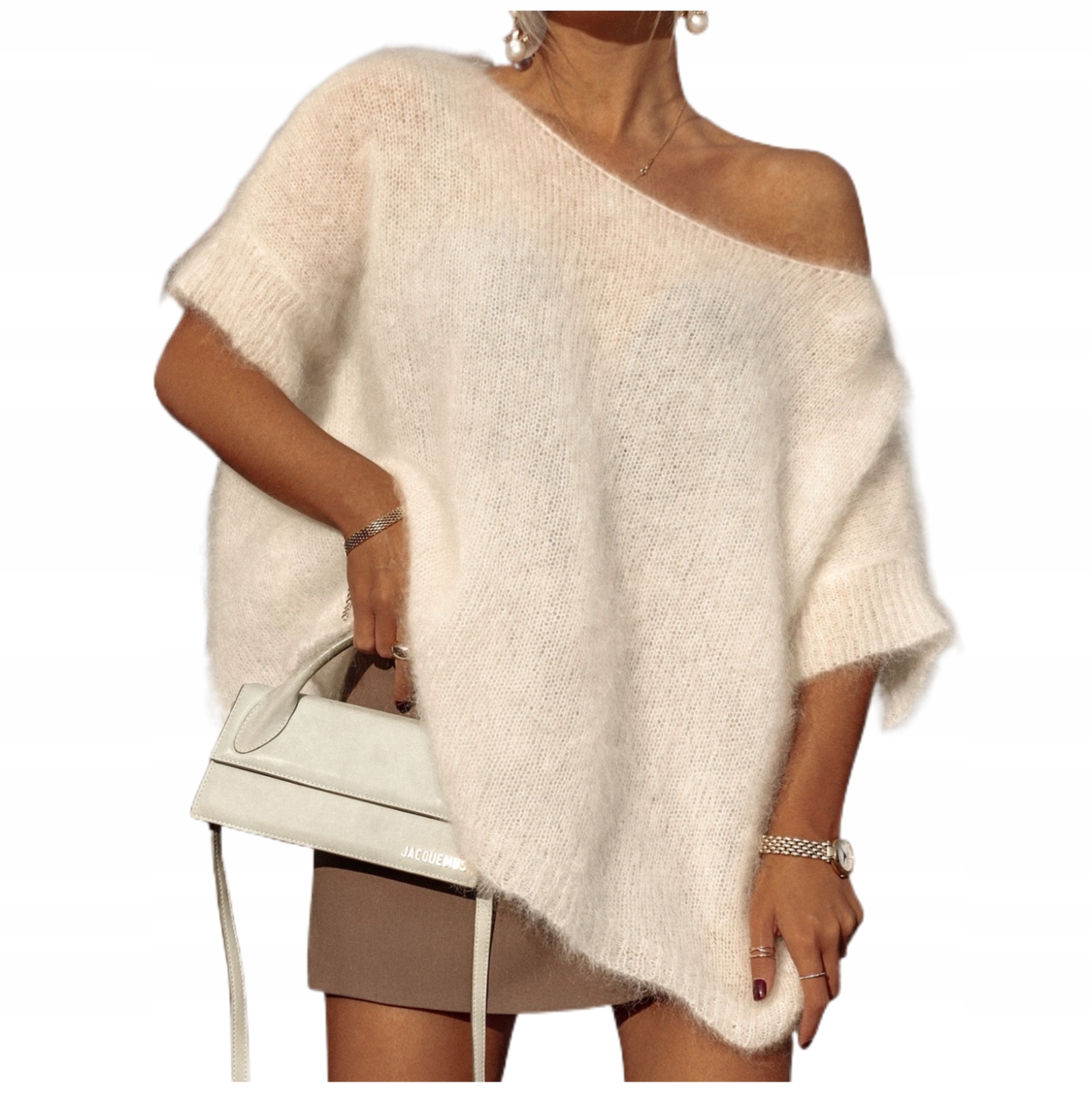 Cococmore Yarn Svetr Premium Kid Moher Ecru New