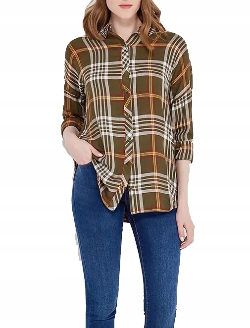 kostkovaná košile Wrangler volná kostkovaná 36 S viskóza