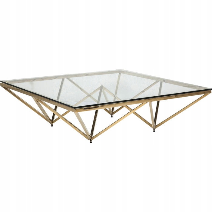 Stolik kawowy Network Gold 105x105cm Kare Design