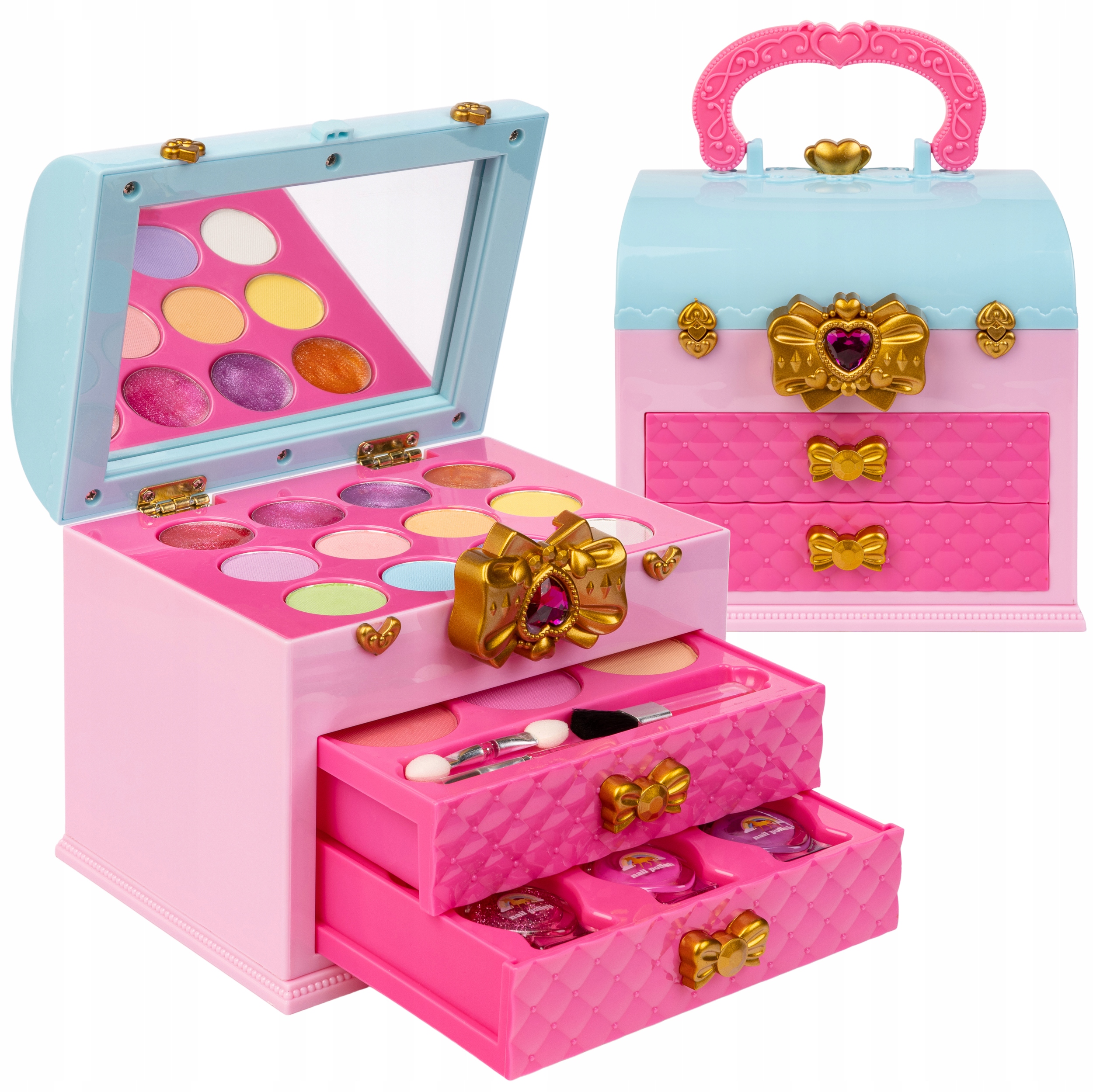 

Zestaw Do Makijażu MakeUp Paznokci Kosmetyki Kufer