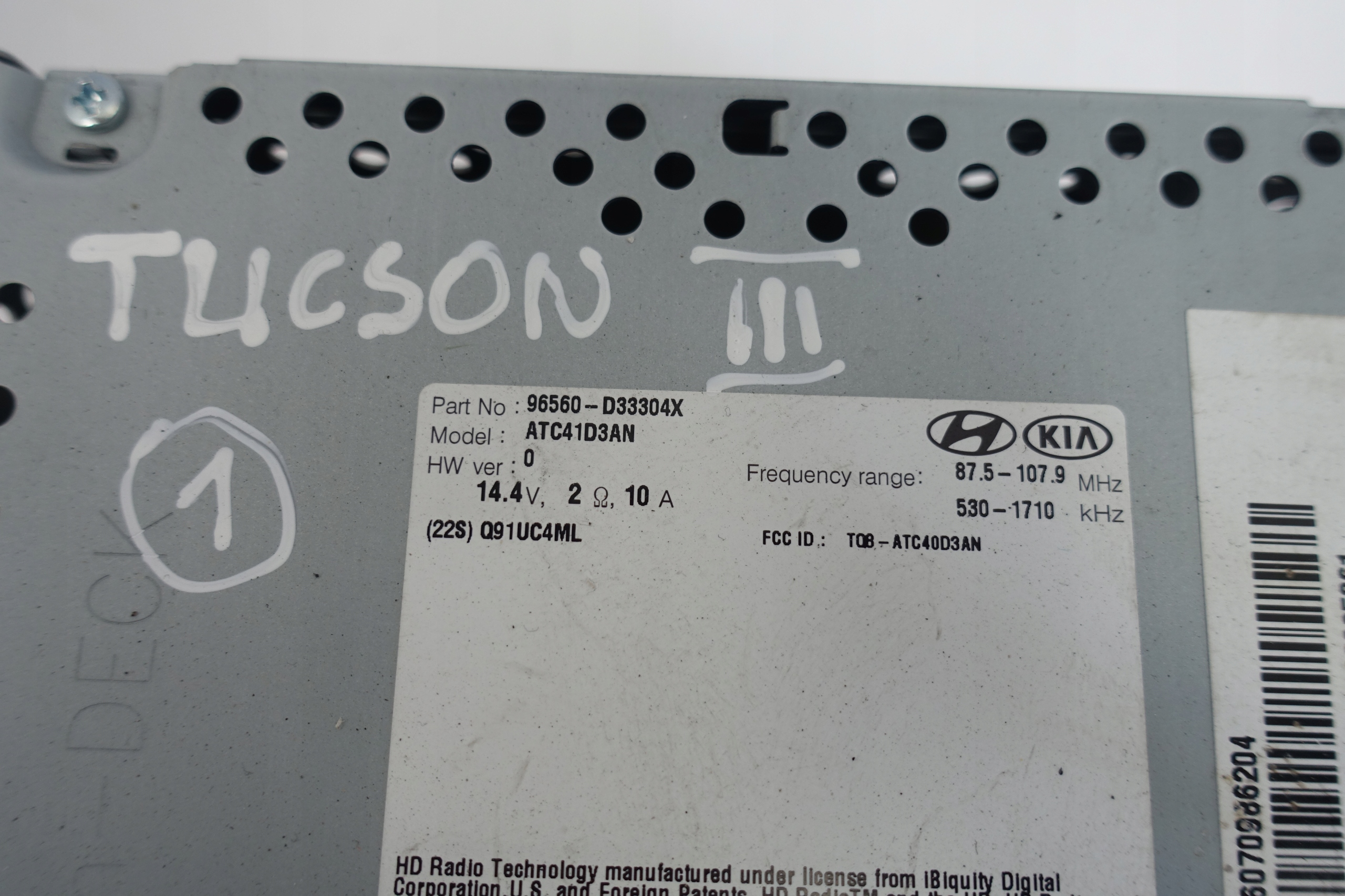 Hyundai Tucson III 15 WYSWIETLACZ navi RADIO Car type Passenger cars