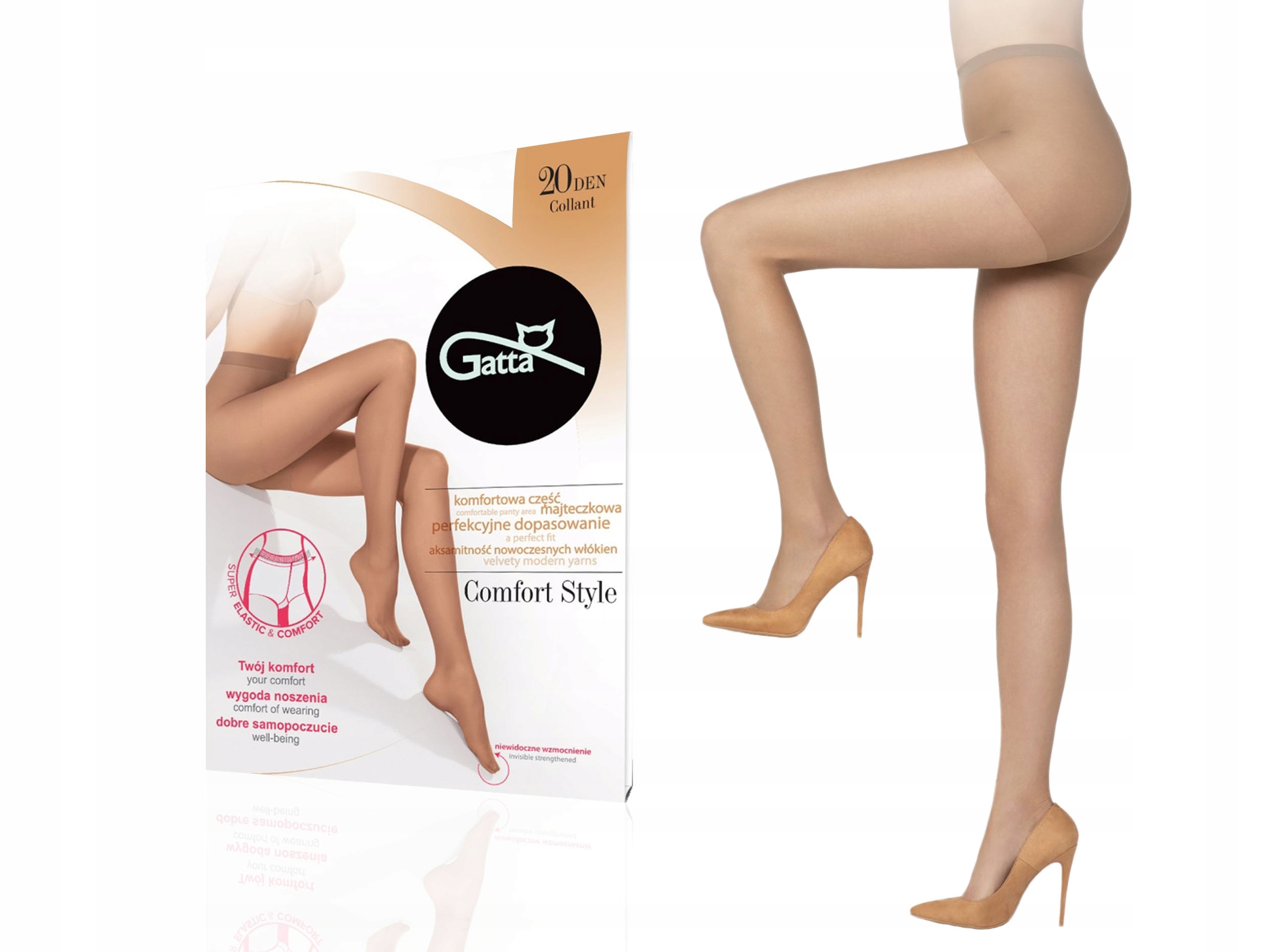 

Rajstopy damskie 20 Den, wytrzymałe modne markowe