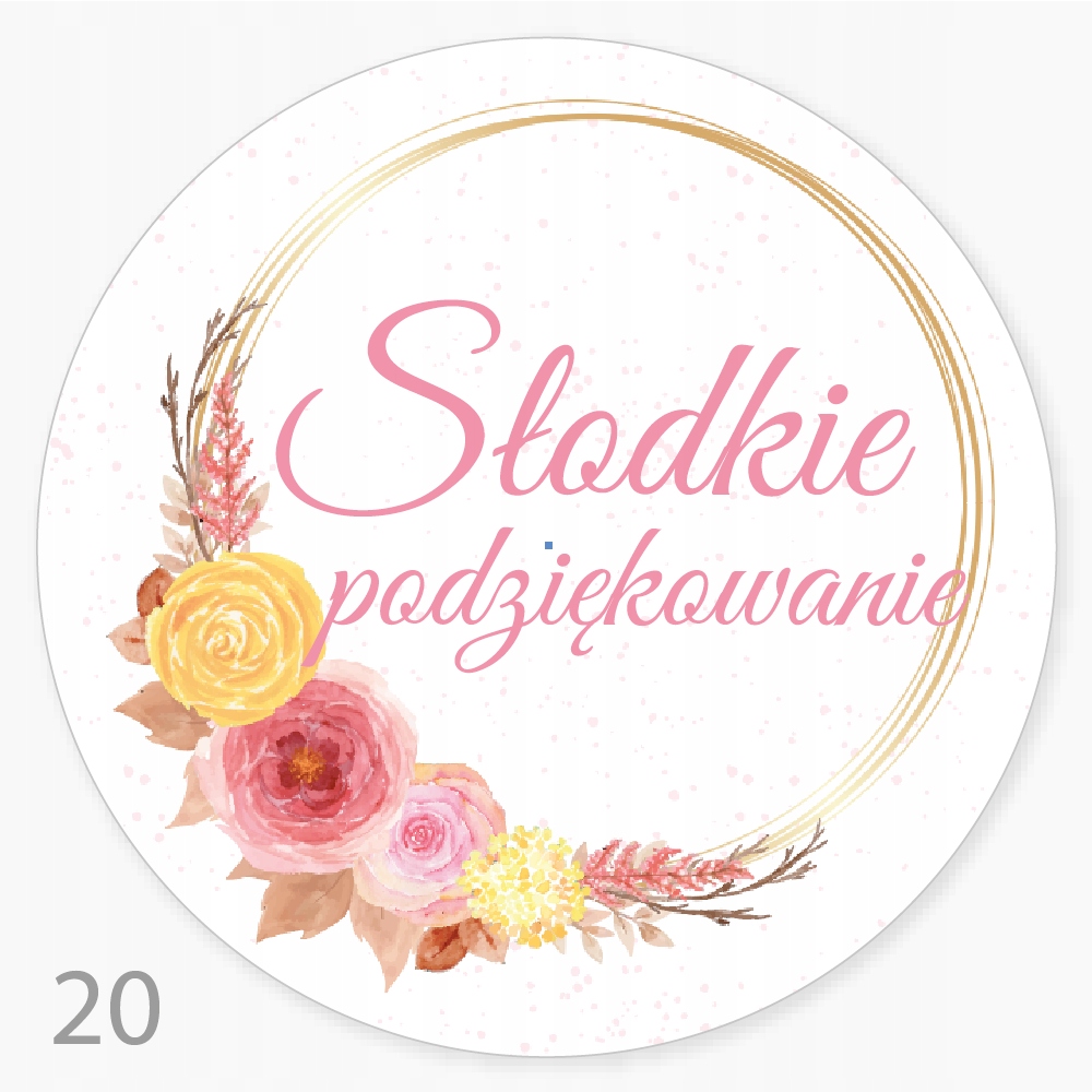 

Naklejki Słodkie Podziękowanie Ciasto 48