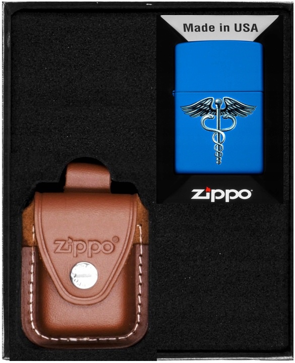 Sada Zippo Zapalovač Caduecus Symbol Design Dárkový No2