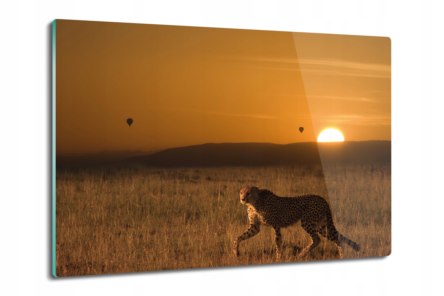 skleněná deska ze skla Gepard západ polena 80x52