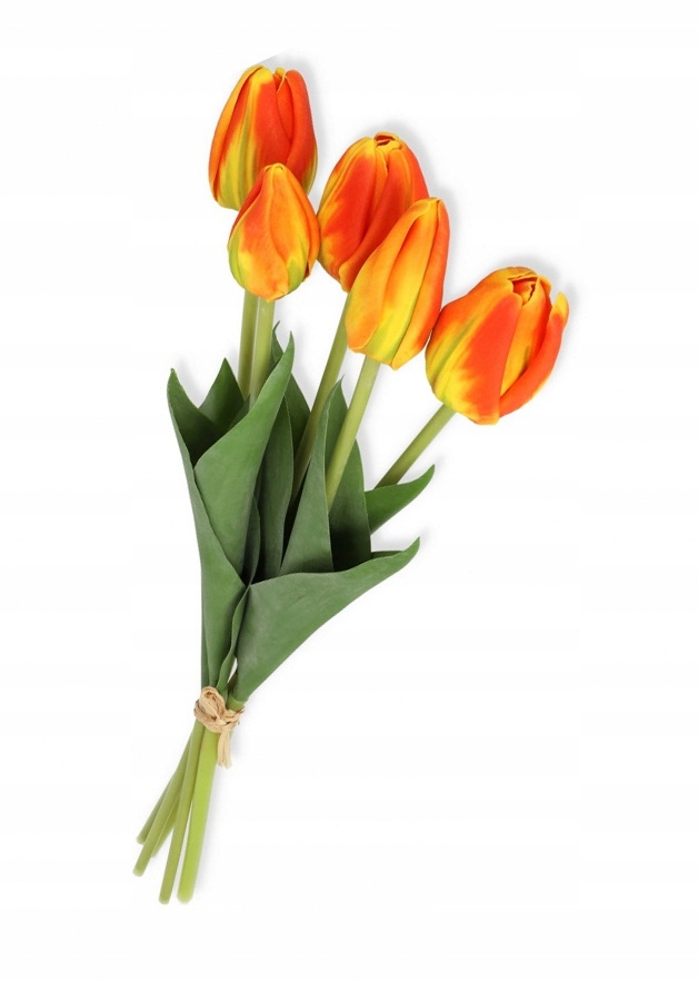

Tulipany bukiet piankowe pomarańczowo żółte