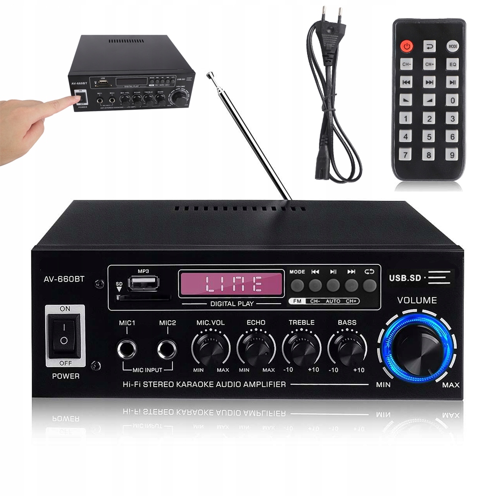 Zesilovač Stereofonní Zesilovač Bluetooth, Výkonné Rádio