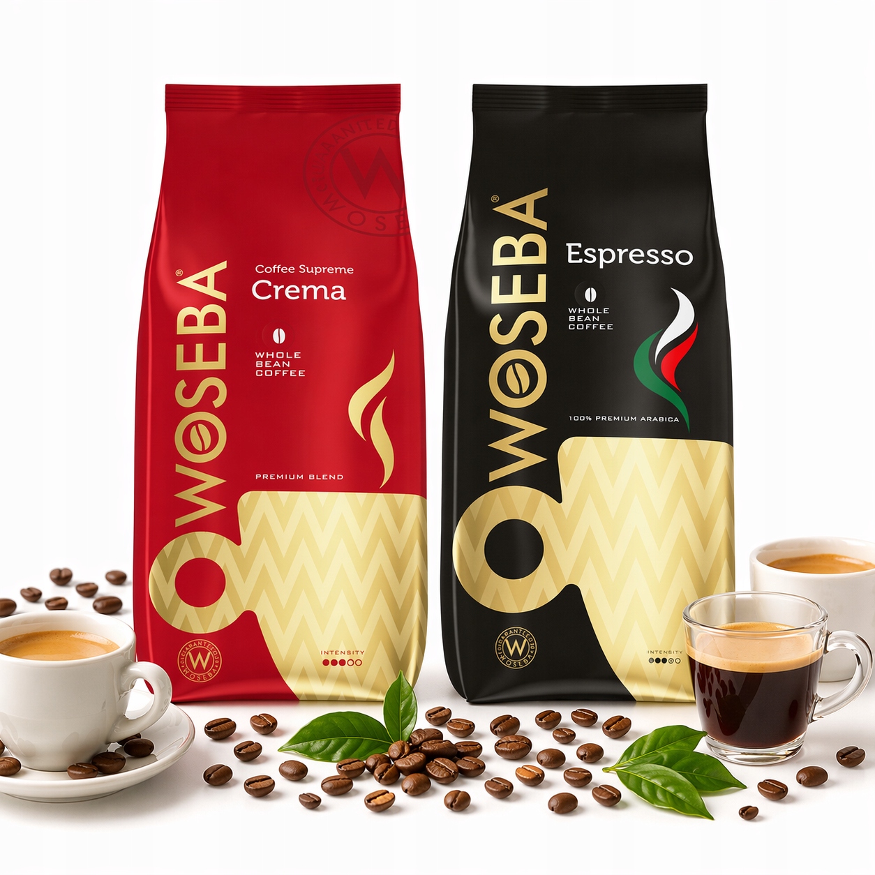 Kawa ziarnista Espresso Arabica i Creama Gold 1 kg Woseba