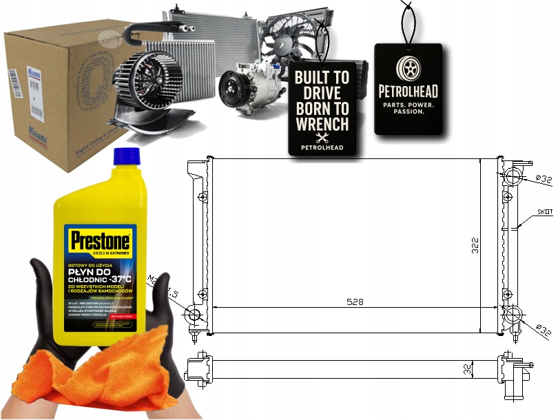 Chladič Motoru Seat Toledo I Vw Caddy I Golf I #Petrolhead Pro+ Kit5
