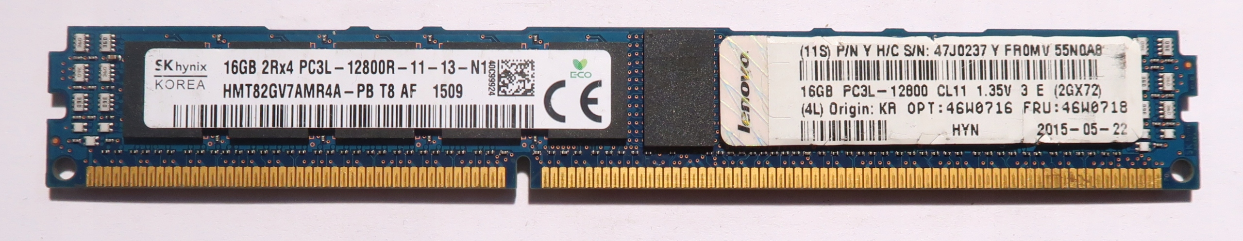 Pamięć 16GB DDR3 PC3L-12800R 1600MHz ECC-Reg HYNIX