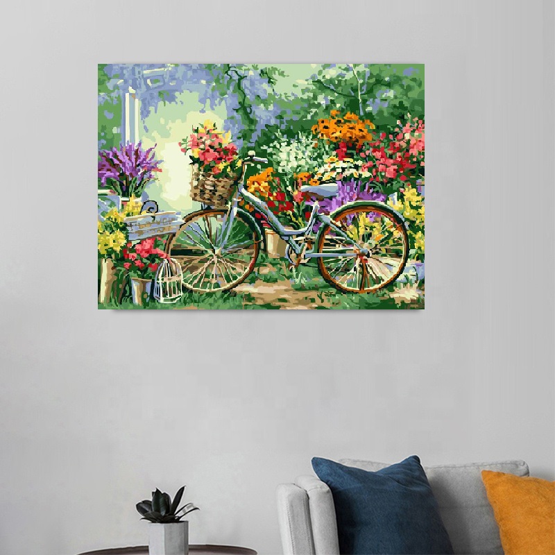 Obraz Malowanie Po Numerach - Rower z RAMĄ 40x50 PIAST + BLEJTRAM Marka Piast