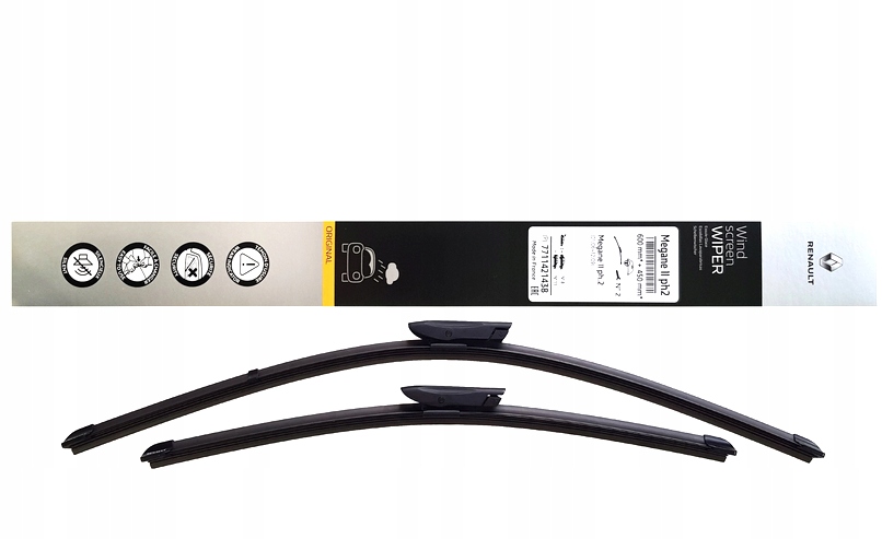 Wycieraczki przednie przód Renault Oe 600/450 mm Megane II *oryginał*