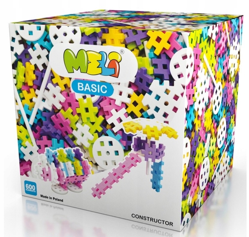

Klocki Wafle Meli Constructor Pink 600 + Wianek