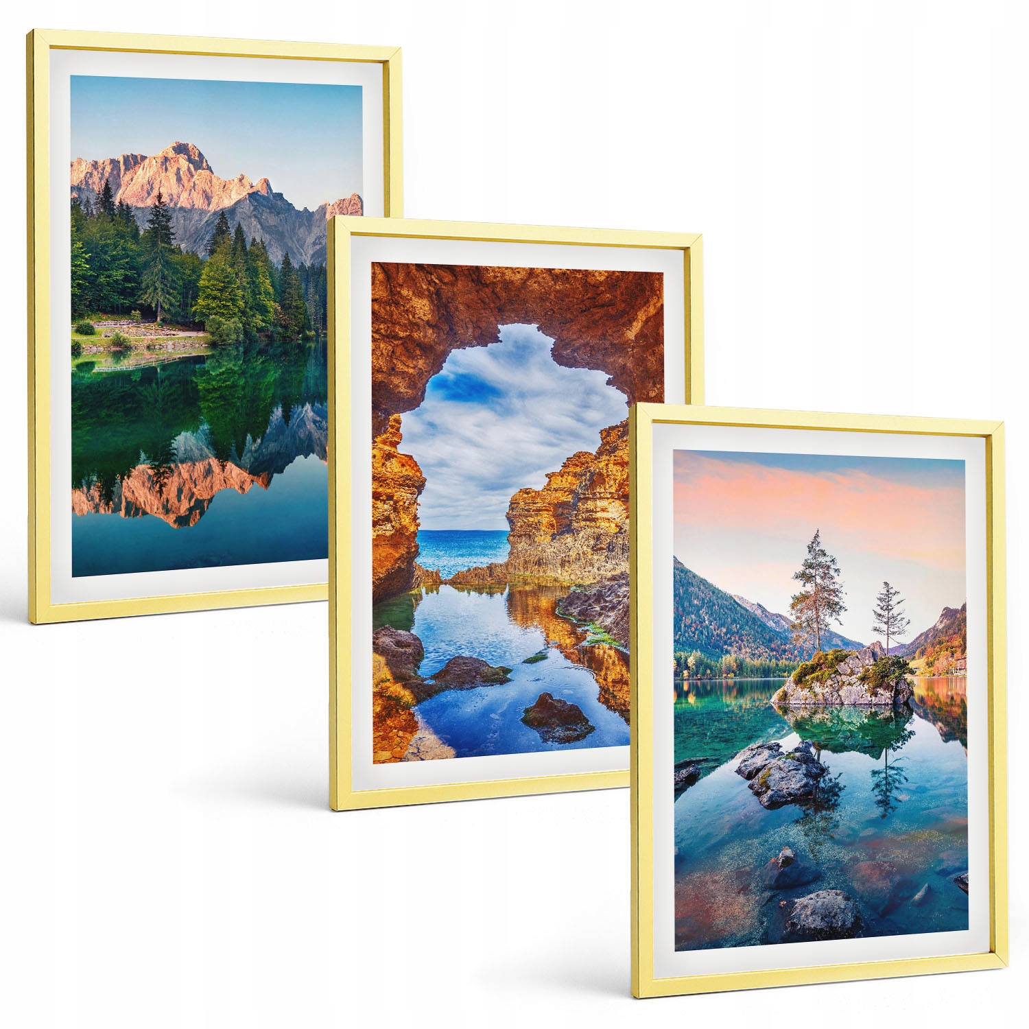 Velkoformátová galerie Horská jezera odrazy skály 3 Částečný set