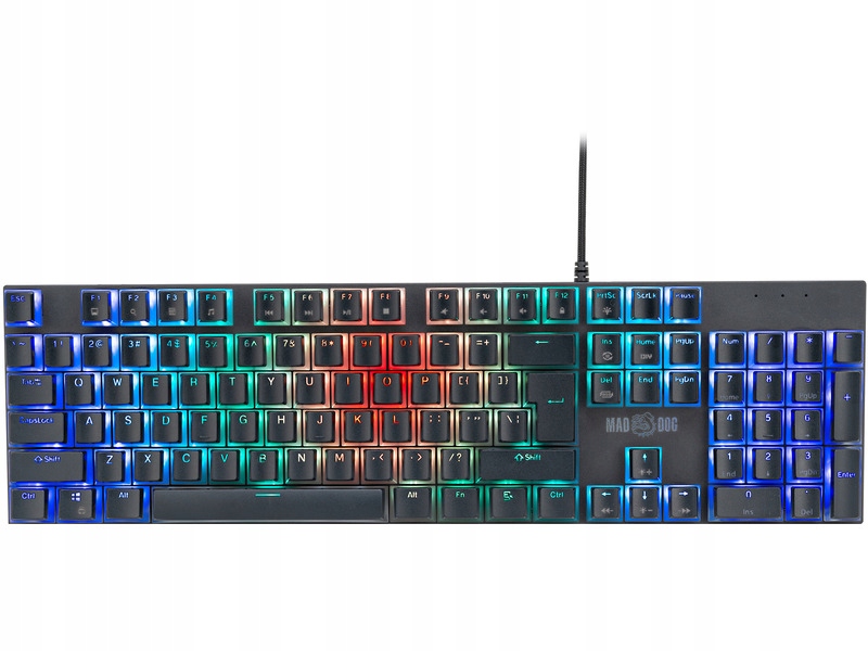 Klawiatura Mad Dog GK910K Gateron Red Czarny