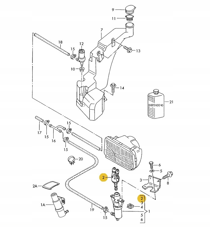 ОРИГИНАЛ ПРАВА ФОРСУНКА ОМЫВАТЕЛЯ ФАР AUDI A8 D2d0955990a