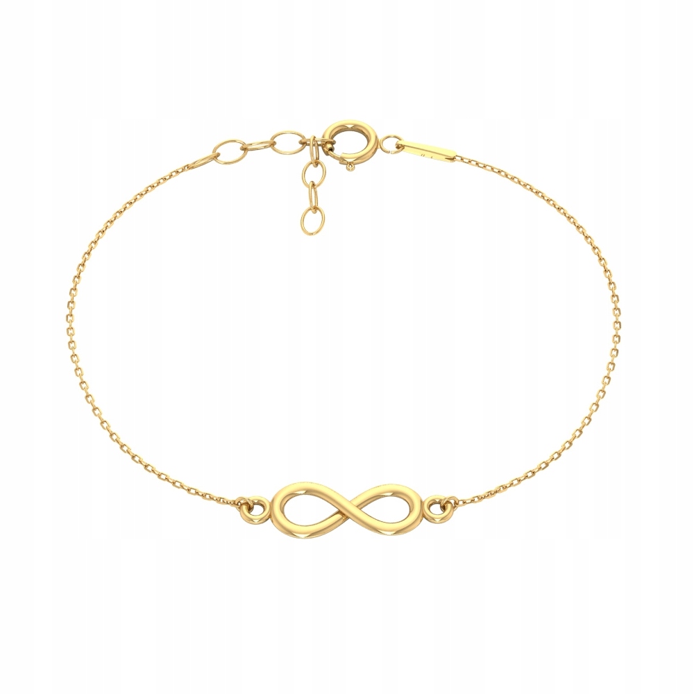 ZŁOTY KOMPLET CELEBRYTKI NIESKOŃCZONOŚĆ ZŁOTO 333 Kamień Bez kamienia