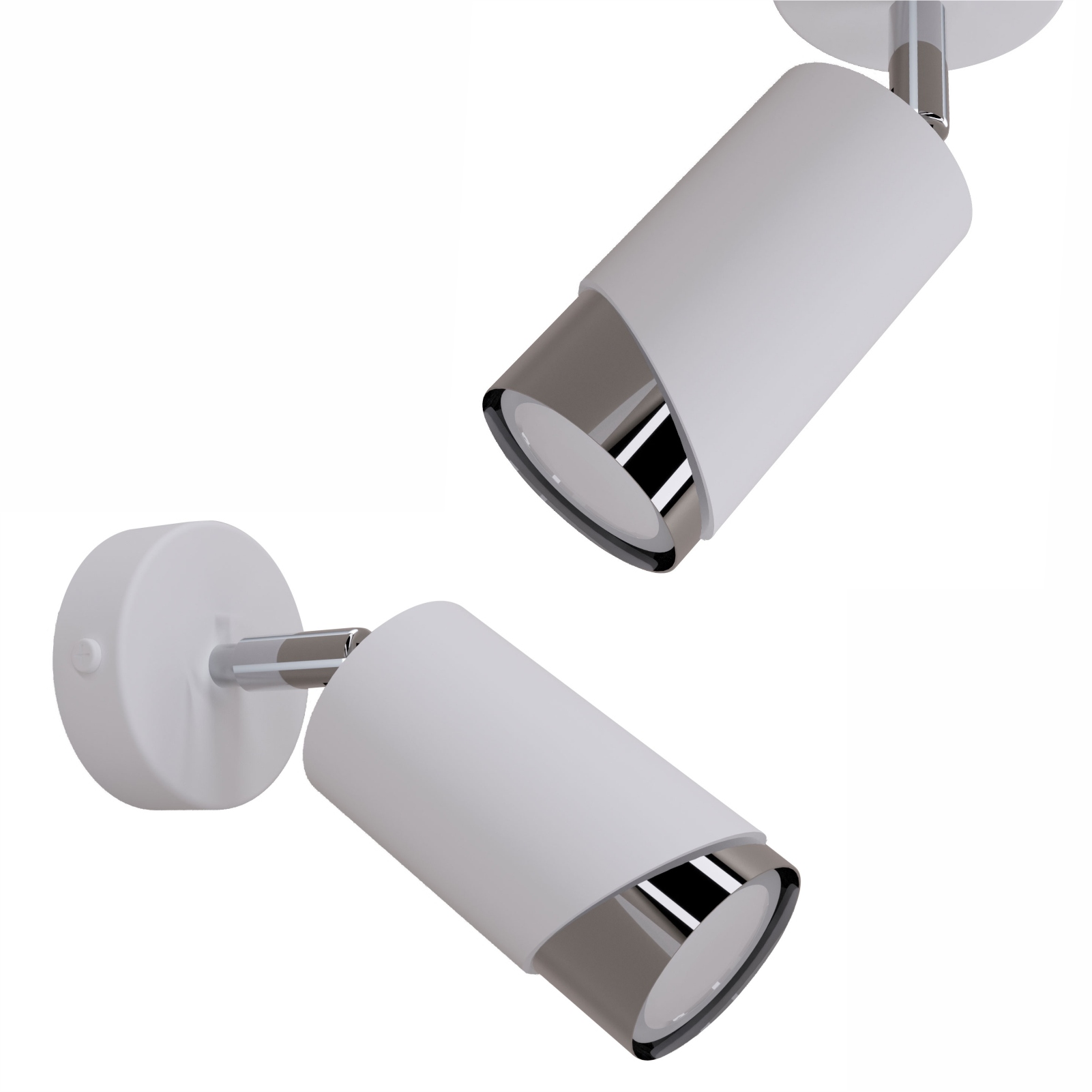 Stropní svítidlo Stropní Svítidlo Kovová nástěnná lampa Bílá Stříbrná 1xGU10 moderní