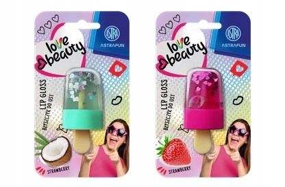 Dárek k narozeninám Lesk na rty Ice Cream jahoda mix Astrafun