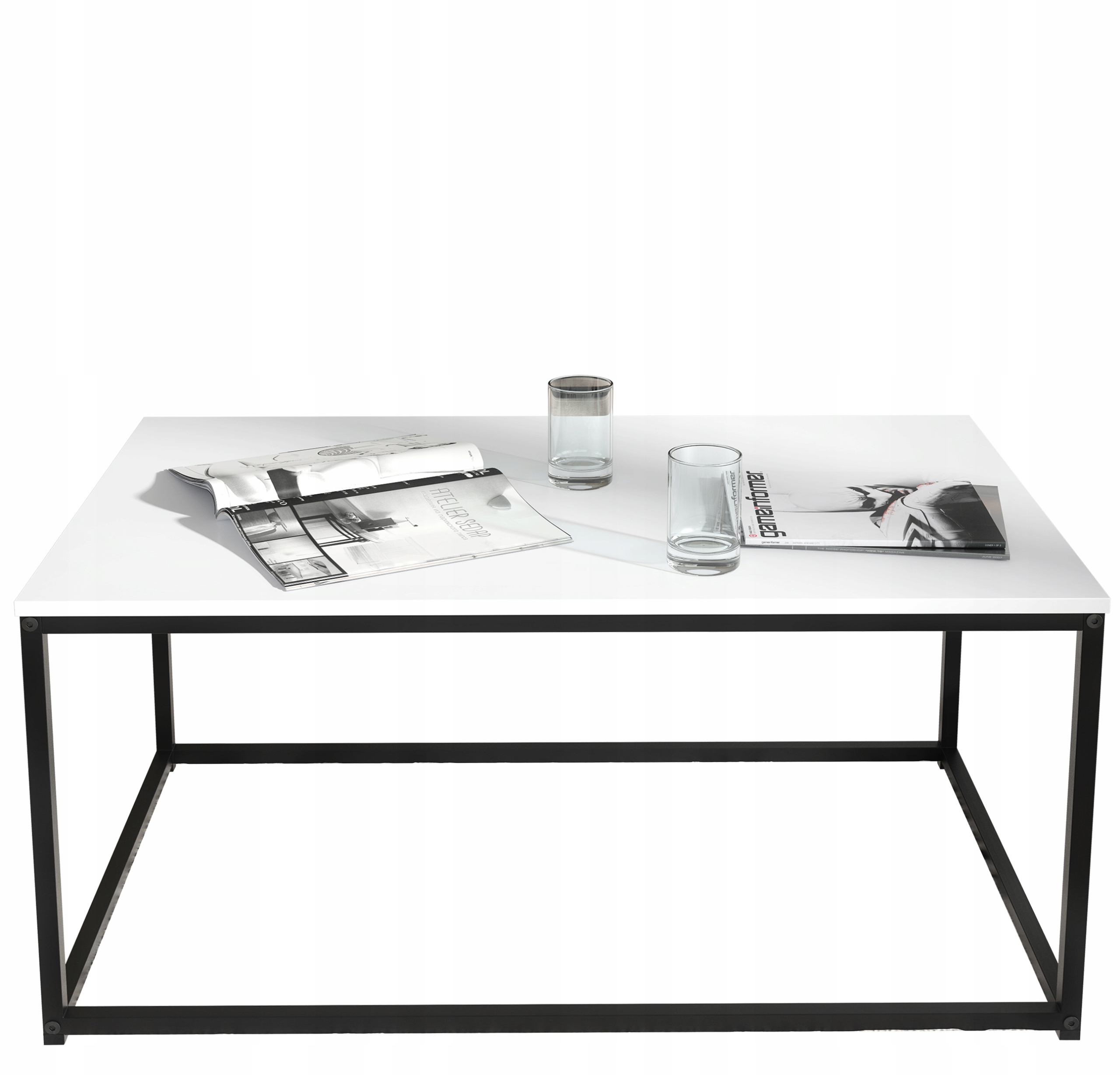 

Stolik Kawowy Stół Ława Metal Loft Biały LFT205