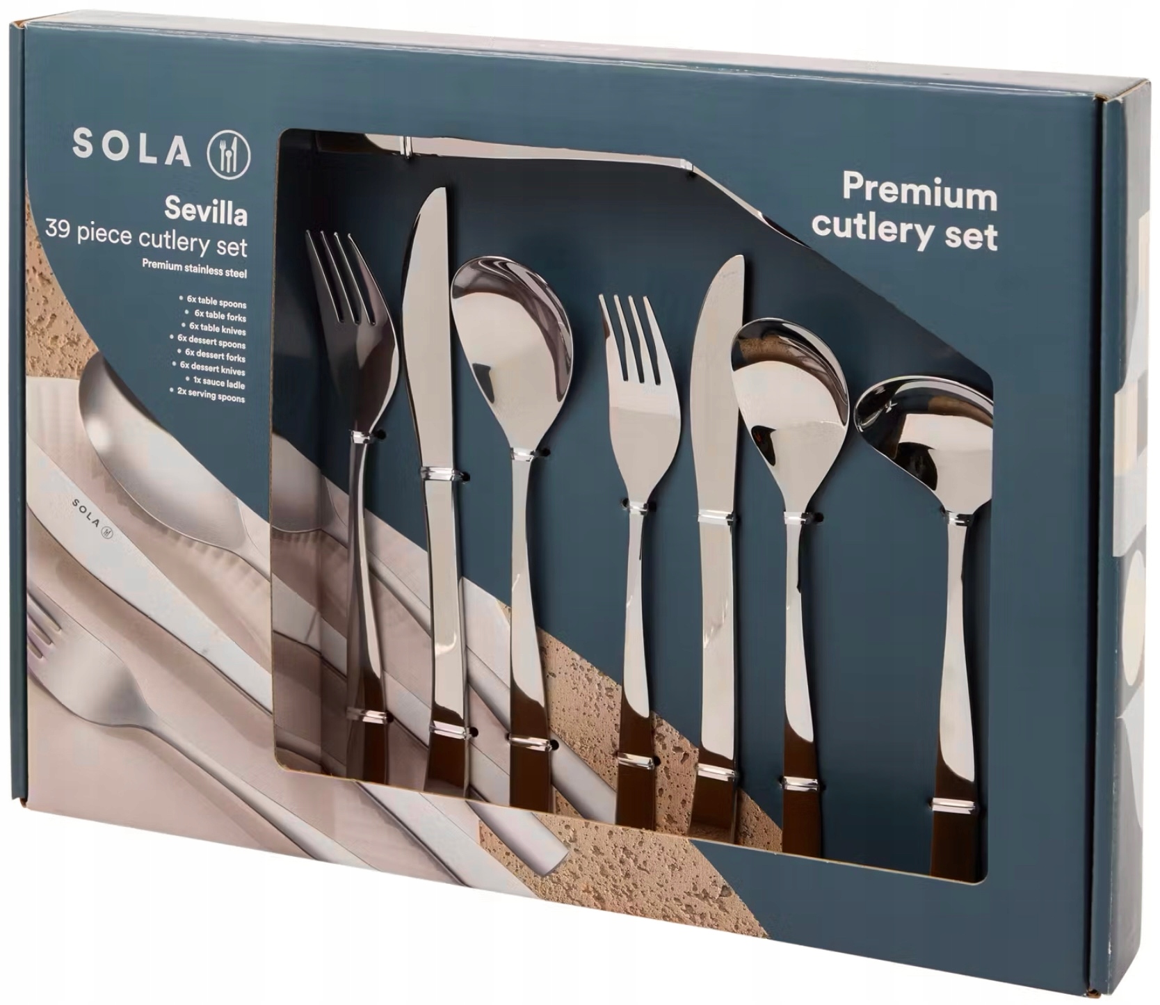 Komplet sztućców Sola 39 el.
