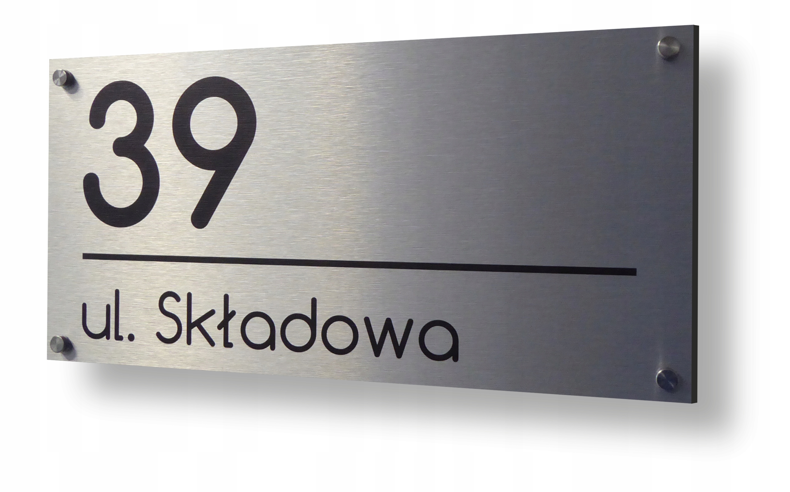 

Tabliczka Adresowa Aluminiowa Numer domu Dystanse