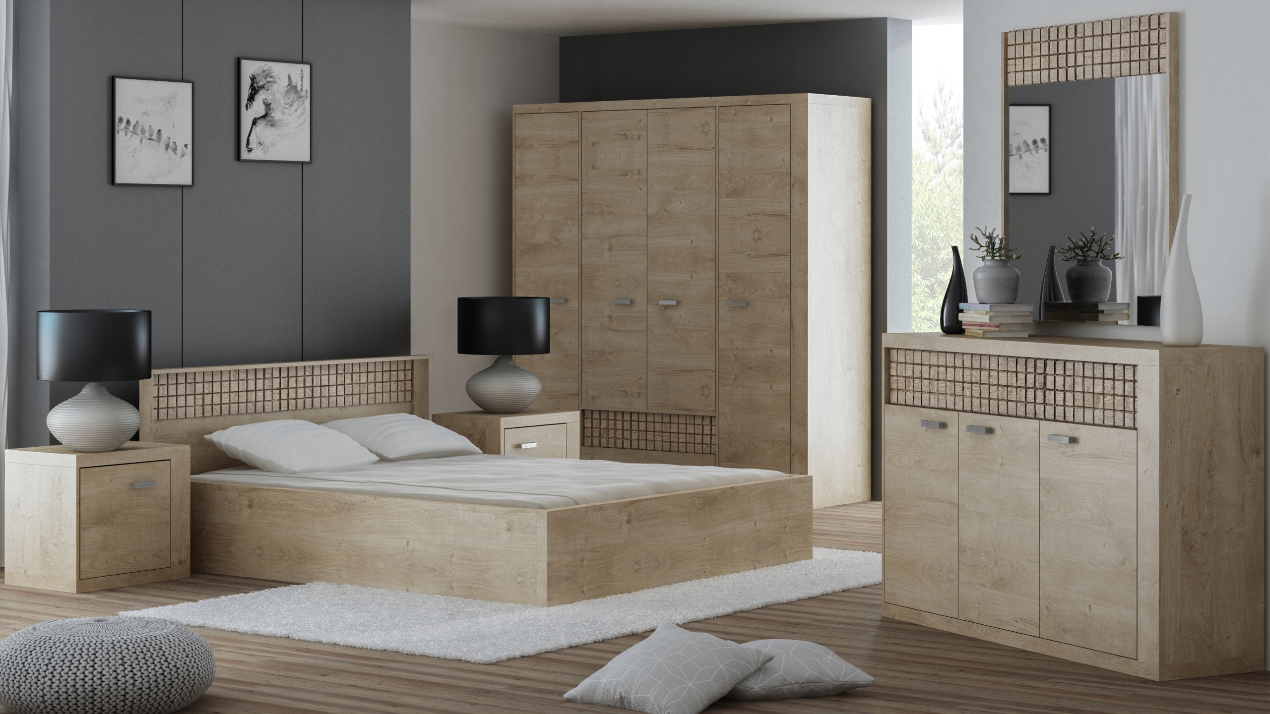 Półwitryna NATURAL N4 DĄB RIBBECK Typ stojąca