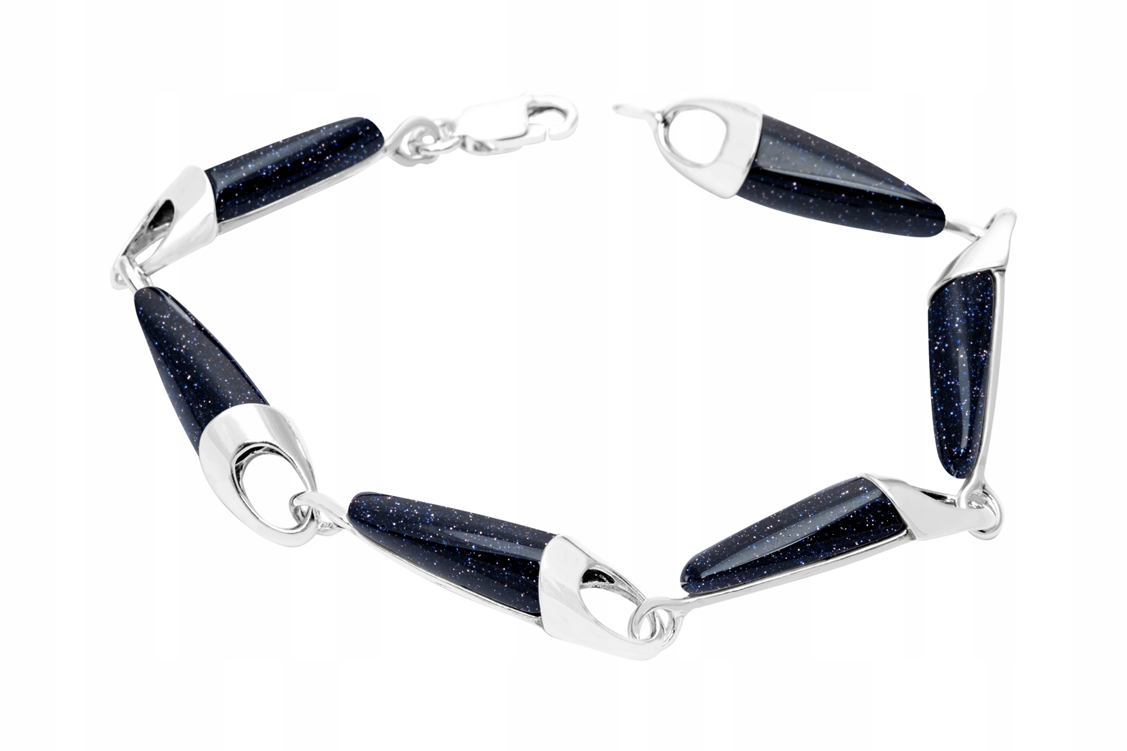 Krásný Stříbrný Náramek Noc Kairu, Rhodiovaný