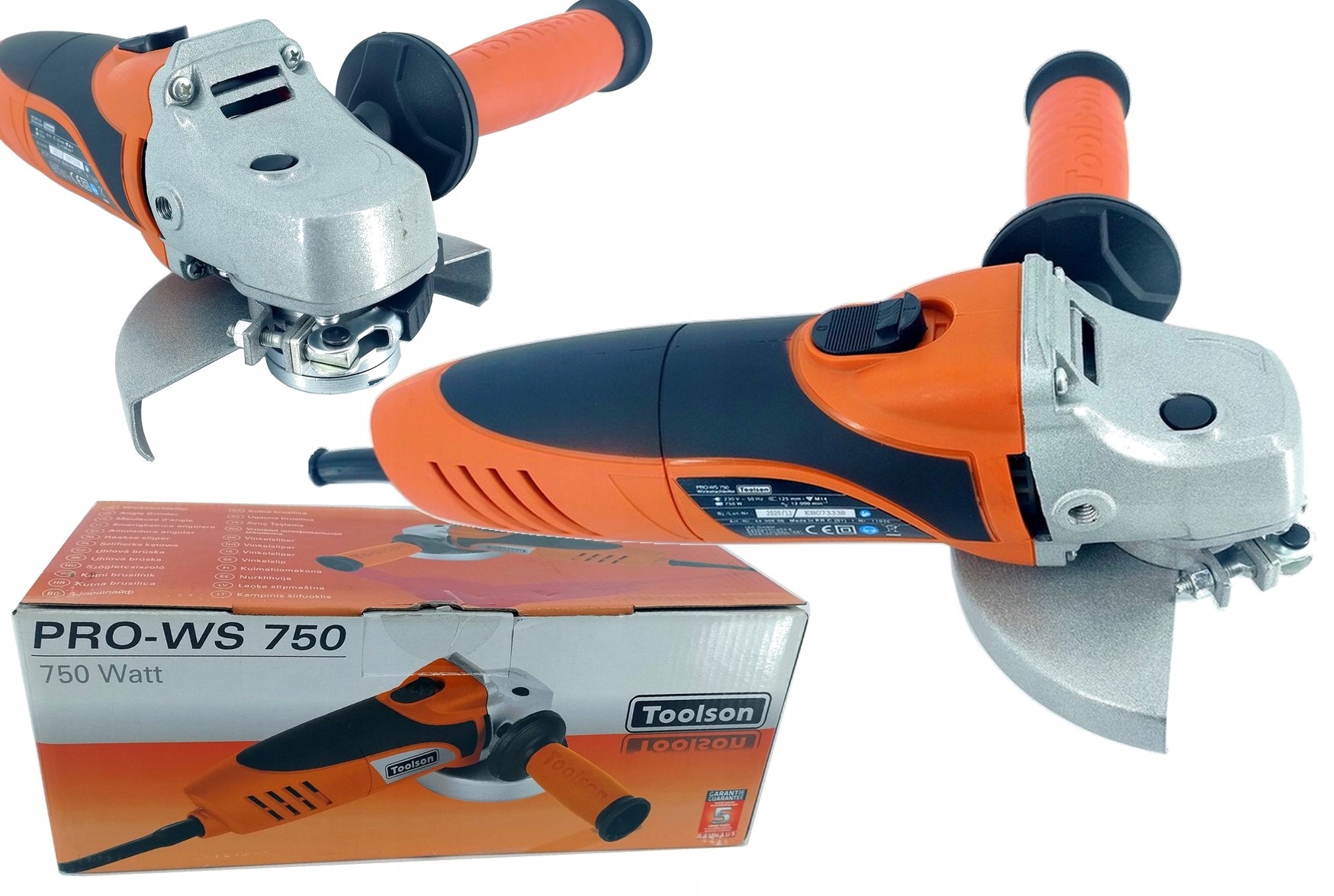 Toolson Pro-ws 750 Szlifierka Kątowa 750W 125MM Włącznik Z Blokadą