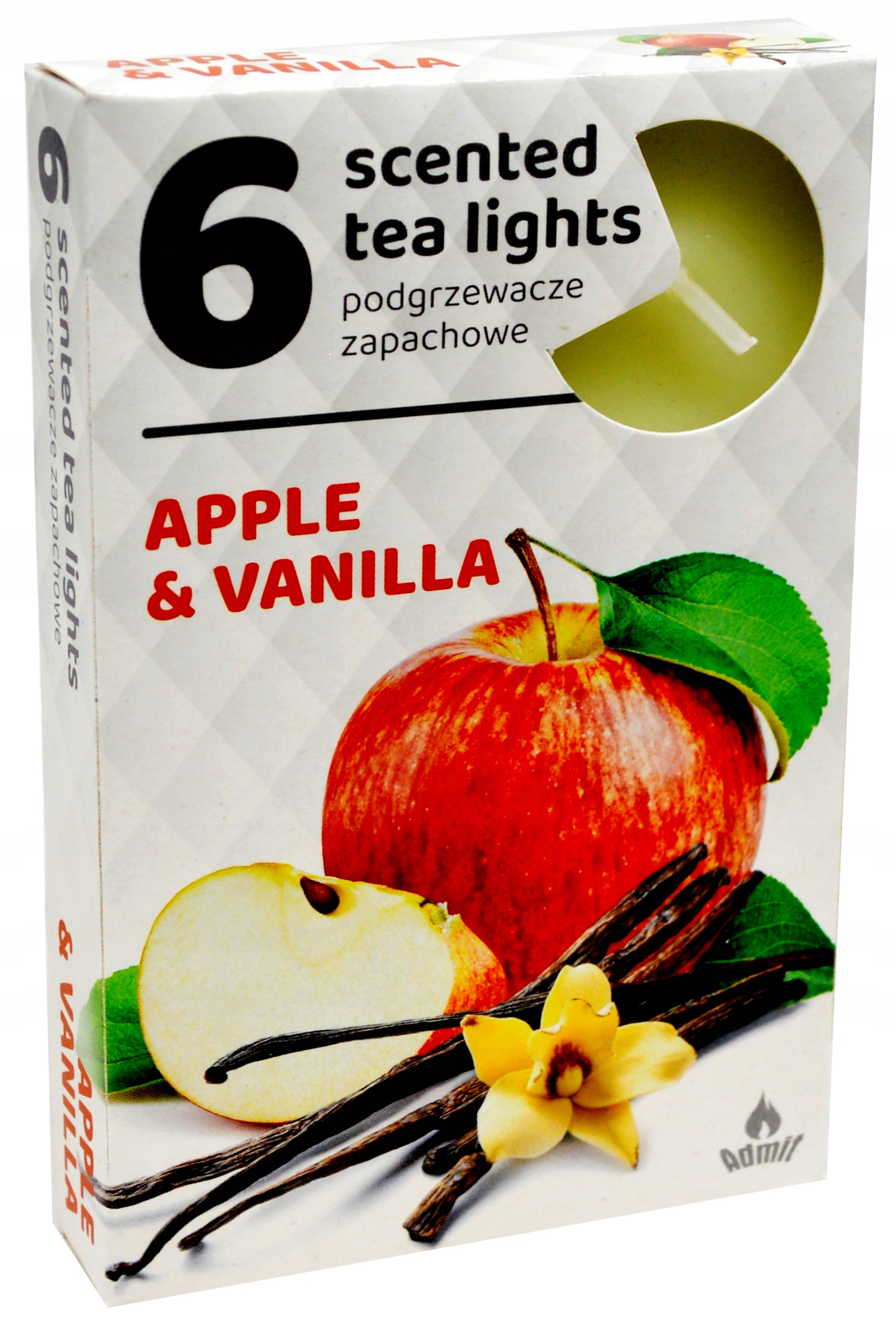 Podgrzewacze zapachowe 6 sztuk, zapach JABŁKO WANILIA