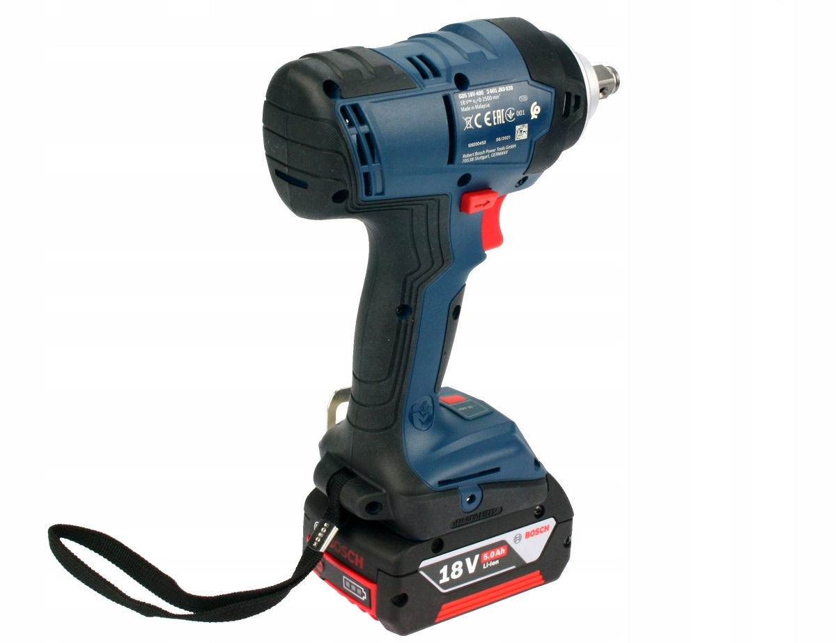 KLUCZ UDAROWY GDS 18V-400 BOSCH 2x5,0Ah Rozmiar trzpienia 1/2''