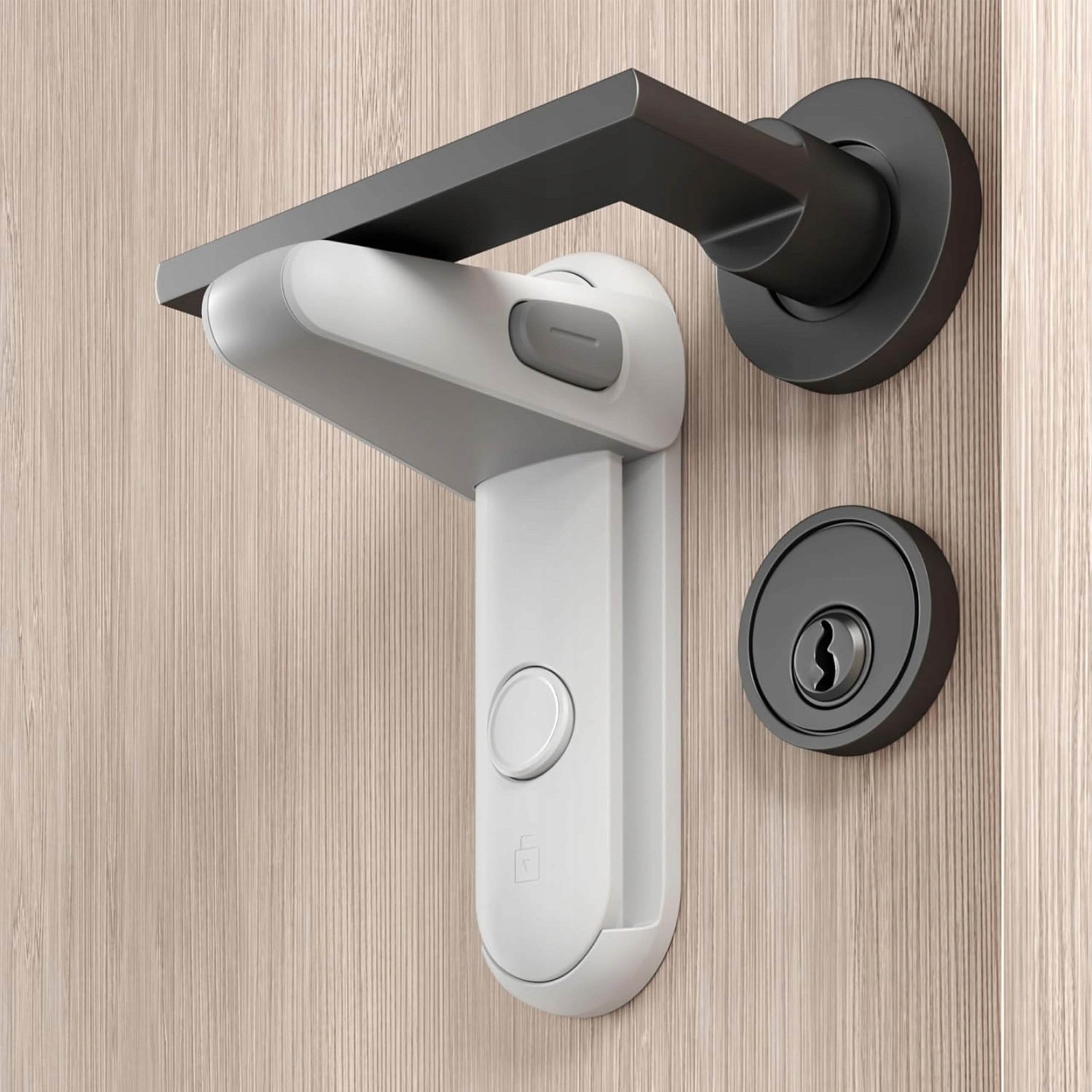 BLOKADA KLAMKI OKNA DRZWI SZUFLAD SZAFEK ZABEZPIECZENIE MEBLI PRZED DZIEĆMI Szerokość produktu 4.5 cm