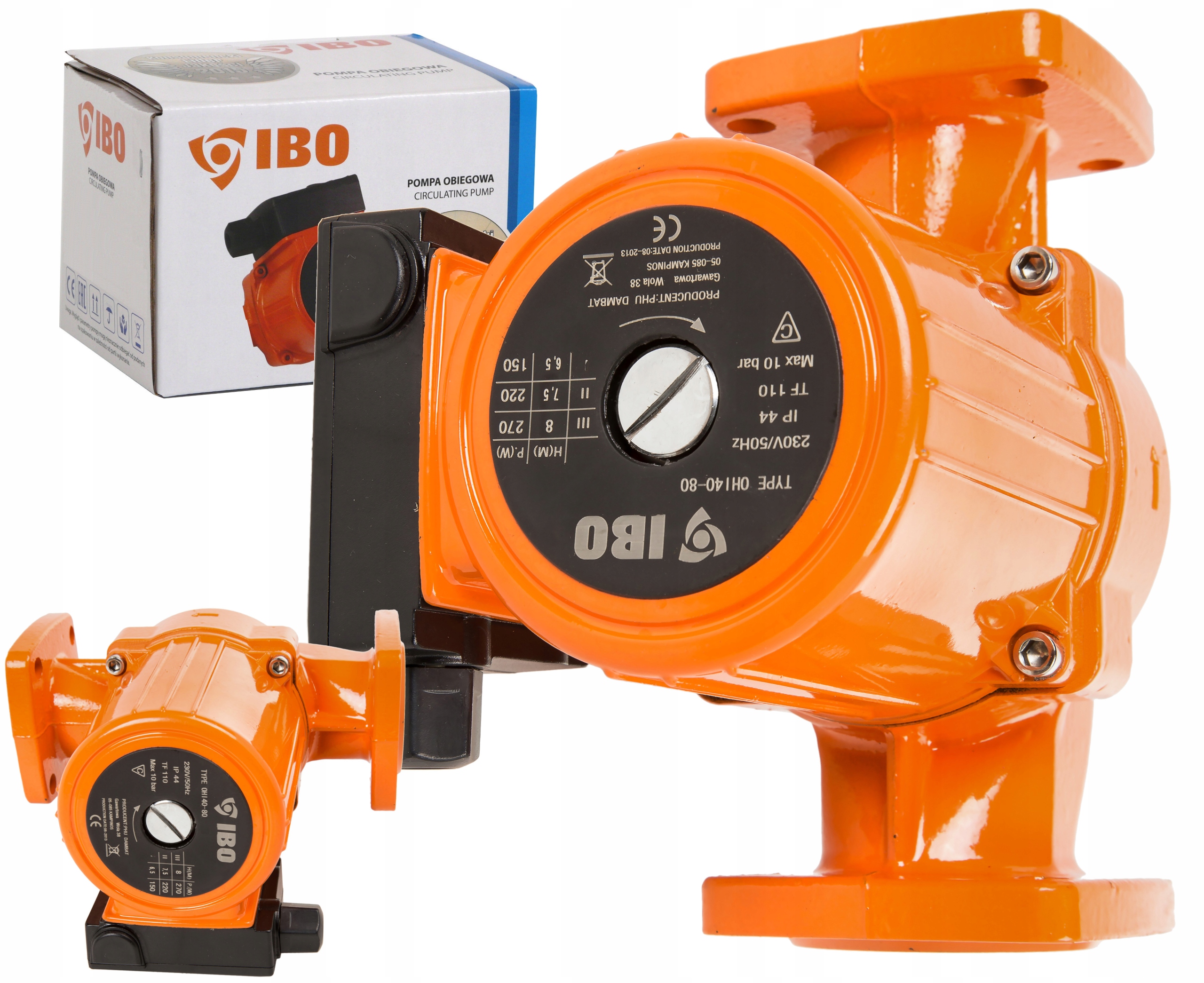 Ibo Ohi 40-80/200 Obehová Pumpa 3-STUPŇOVÁ Cirkulačná Výkonná 150-270 W