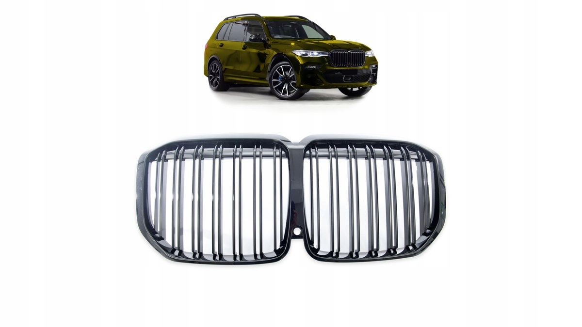 Gril Bmw X7 G07 s dvojitými rebrami Gloss Black