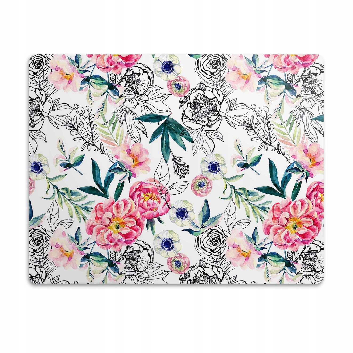 Levně Pro kočky podložka pod záchod Akvarelové květiny 60x40 cm