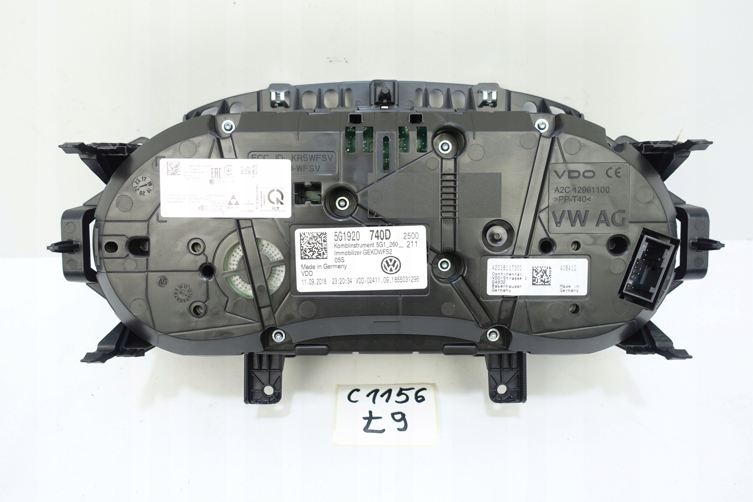 dials dials VW GOLF VII 7 5G 61186KM 5G1920740D