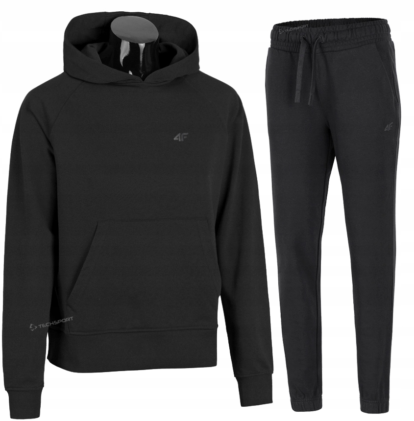 4F Ocieplany Damski Dres Bawełna Komplet Bluza Spodnie rozm L