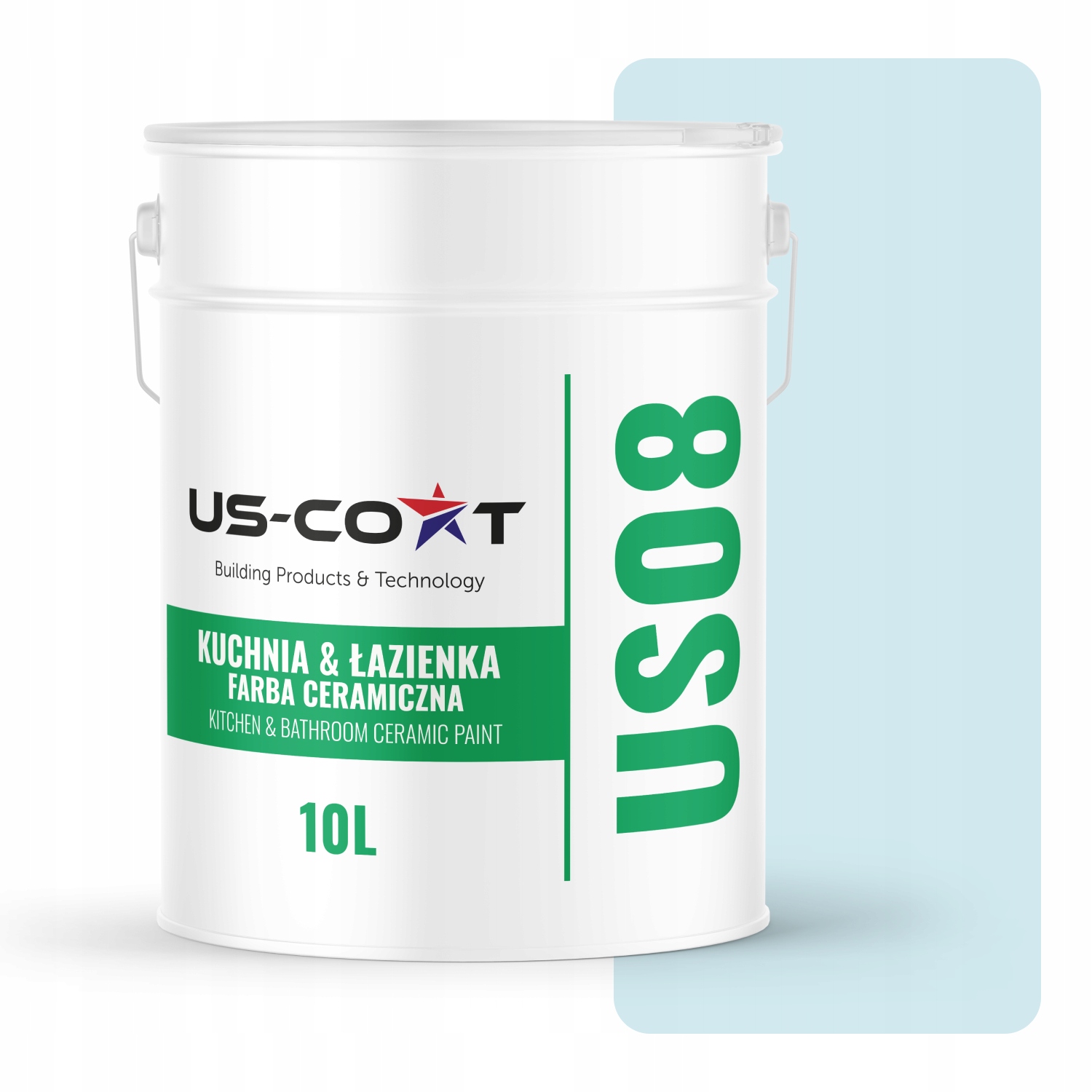 Keramická Farba Kuchyňa Kúpeľňa Biela Zlomená Modrá H0378 10L Nástenná