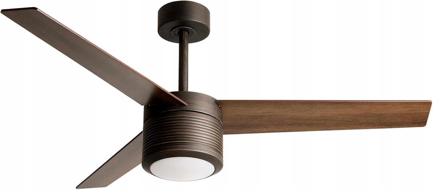 Reiga stropný ventilátor 132 cm Led s diaľkovým ovládaním, 3 lopatky, orech, bronz, časovač
