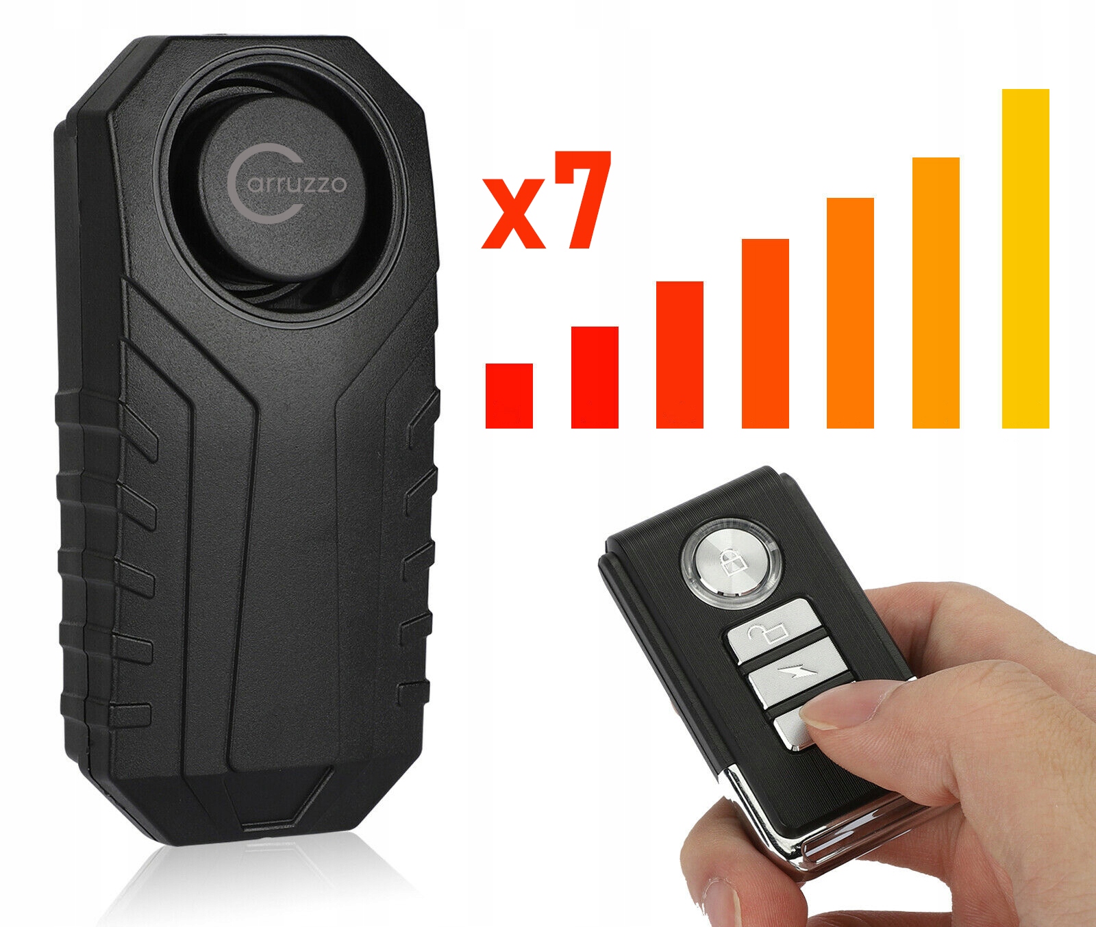 ALARM MOTOCYKLOWY ROWEROWY ZABEZPIECZENIE PILOT Waga 10 g