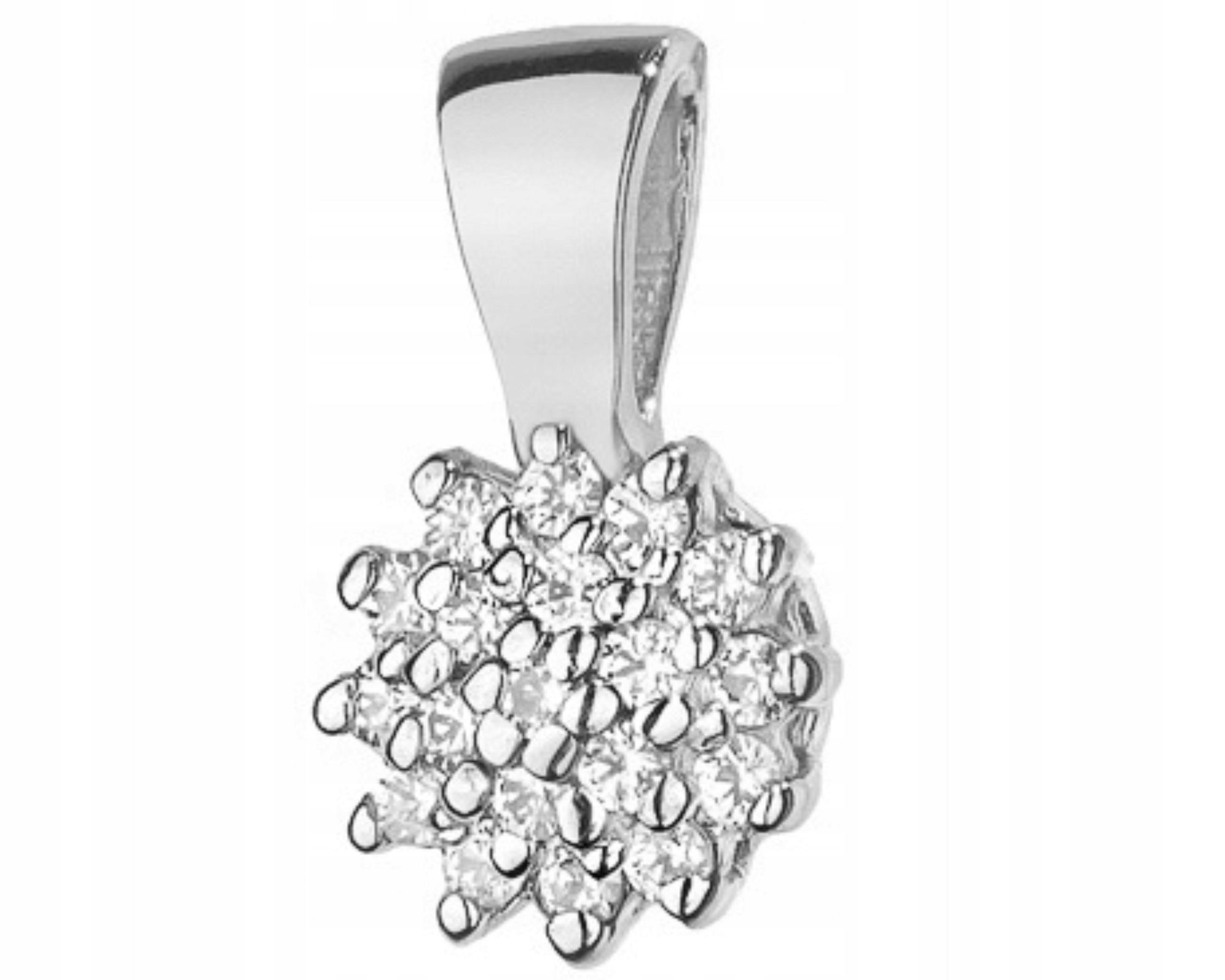 Zlatý přívěsek přívěsek s briliantem Bílé Zlato