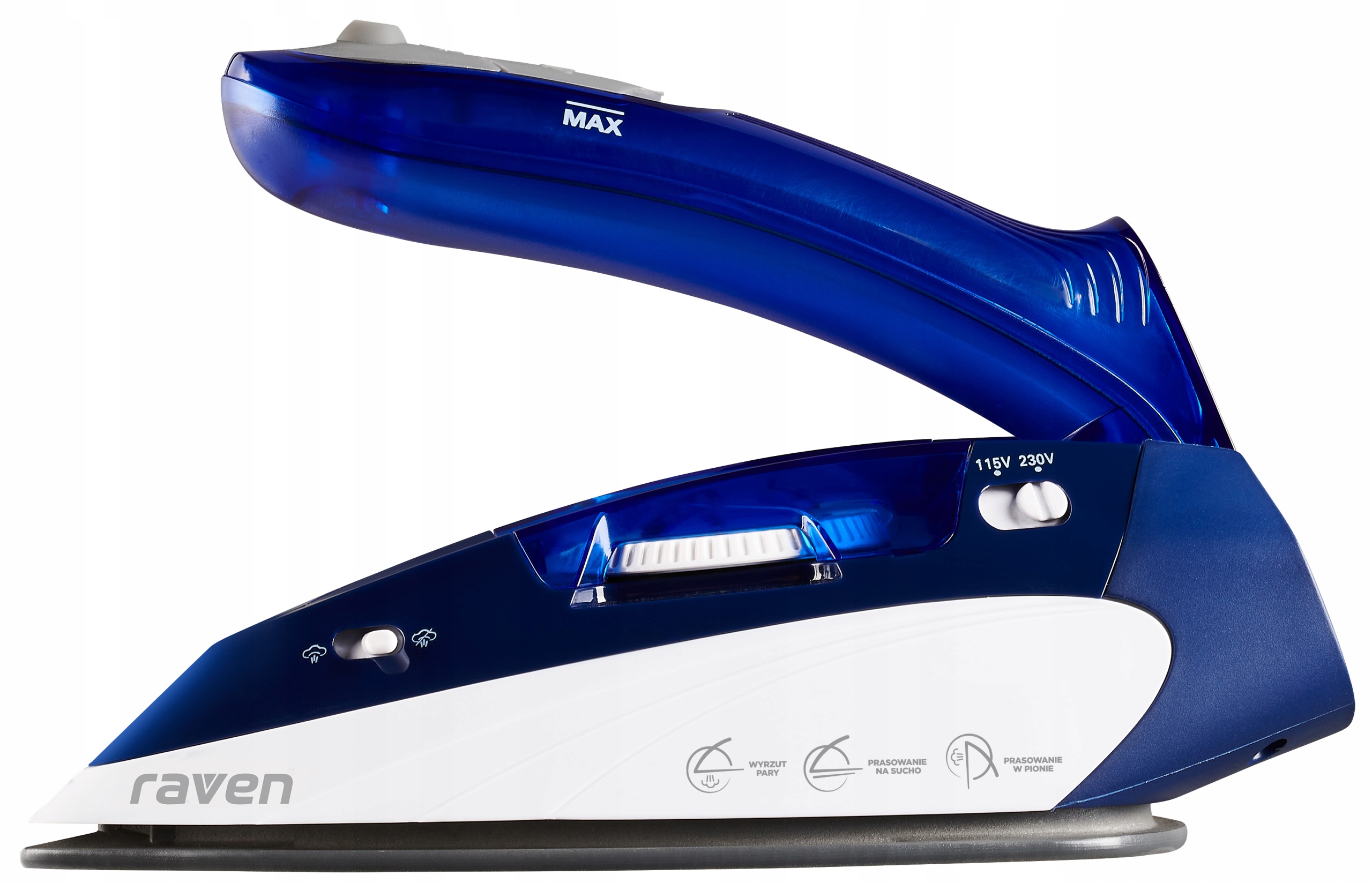 Żelazko turystyczne ceramiczne Raven EZT002X 1100W 115/230V Składana rączka