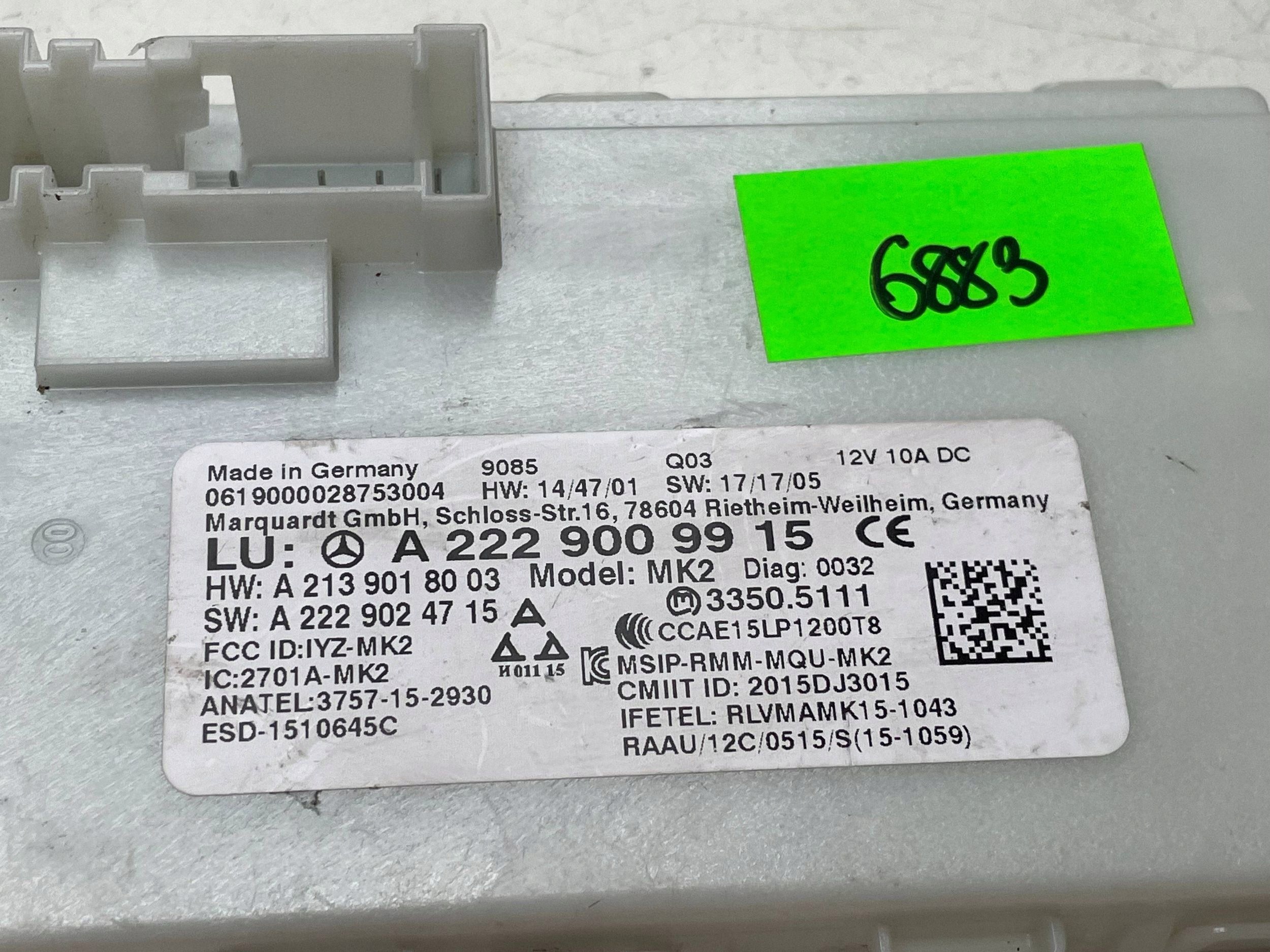 MERCEDES W222 modulo KEYLESS A2229009915 !J