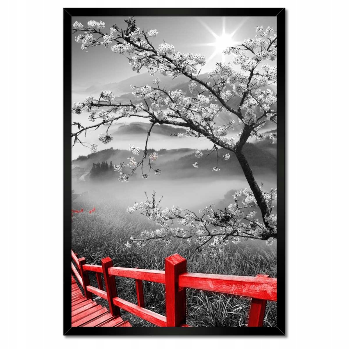 Plakáty v rámu 40x60 Kvetoucí višeň Japonsko