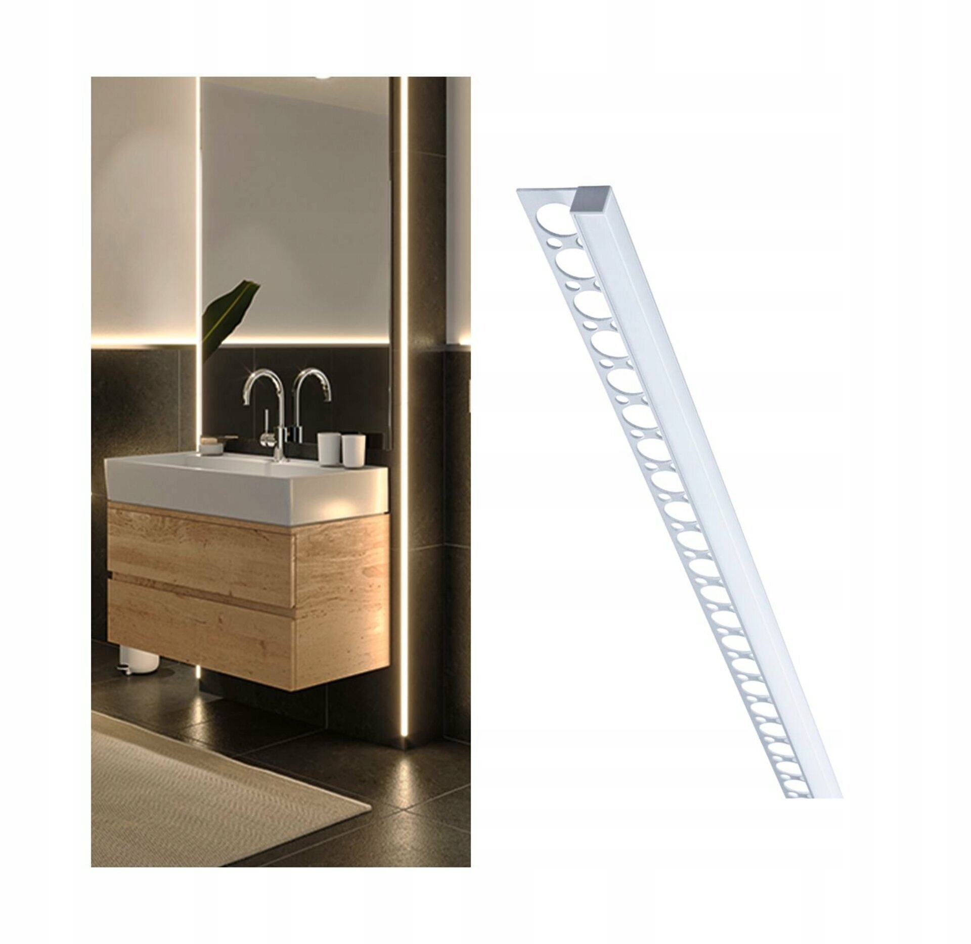 Paulmann LumiTiles Led Strip Profil Frame 2m eloxovaný/satén hliník