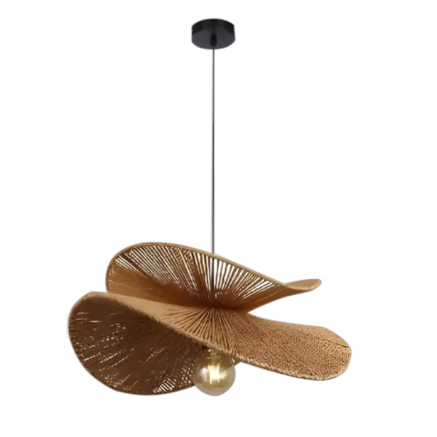 Lampa Wisząca Boho Uniwersalna 60 cm Podwójny Abażur Ażurowy Lina Jutowa
