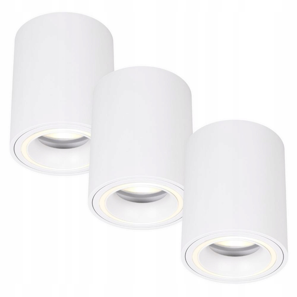 Přisazené halogenové svítidlo Tuba Led GU10 bílé Spot stropní do Pokoje x3